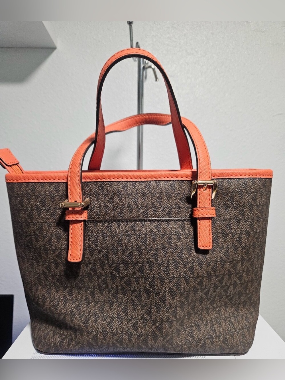 Michael Kors Jet Set Travel Extra-Small tote Bag EUC - Picture 2 of 13
